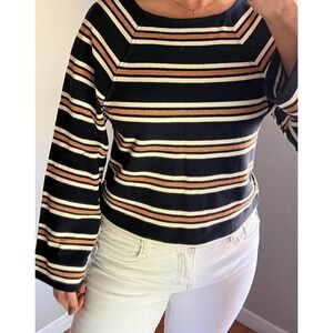 Madewell Metallic Striped Wide Sleeve Sweater-Not For Sale